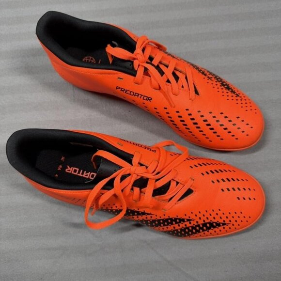 Adidas Predator Accuracy.4 Soccer Shoes Mens Size 9.5 Orange Black Turf TF - Picture 2 of 12